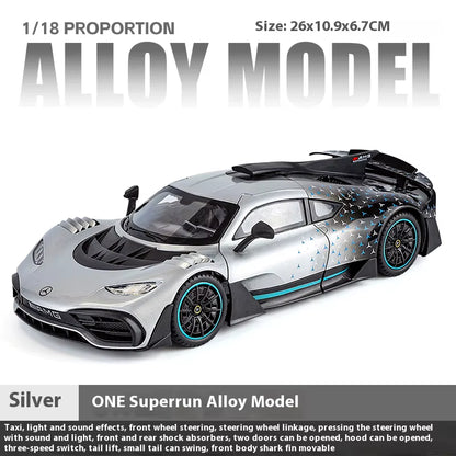 1:18 Mercedes Benz AMG ONE Super Sports Vehicle Alloy Dieacst Model Car Sound & Light Classic Hobby Collectibles Birthday Gifts