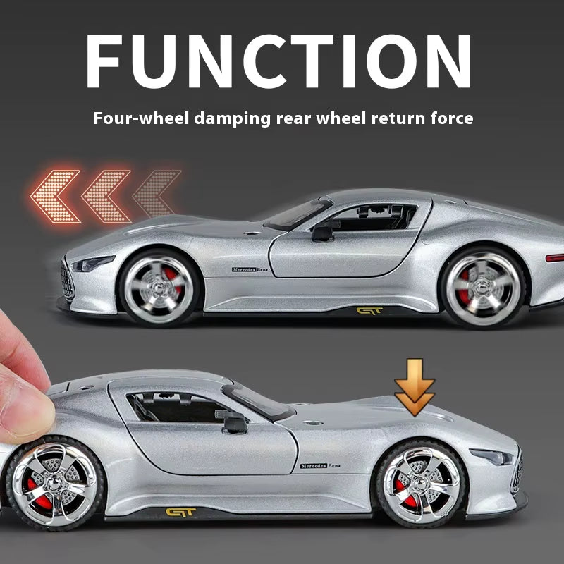 1:32 Mercedes Benz AMG Vision GT Supercar Alloy Metal Diecast Car Model Sound & Light Simulation Collectibles Gift for Boyfriend