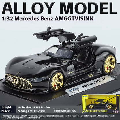 1:32 Mercedes Benz AMG Vision GT Supercar Alloy Metal Diecast Car Model Sound & Light Simulation Collectibles Gift for Boyfriend