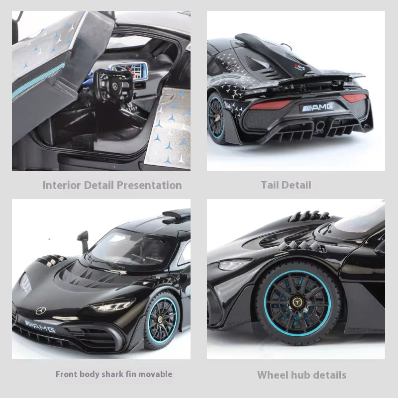 1:18 Mercedes Benz AMG ONE Super Sports Vehicle Alloy Dieacst Model Car Sound & Light Classic Hobby Collectibles Birthday Gifts