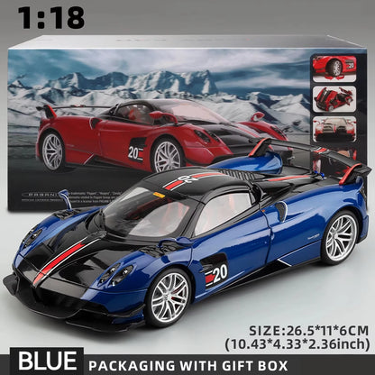 1:18 Pagani Huayra BC Blu Francia/Candy Blue with Carbon Accents 1/18 Model Car by Autoart