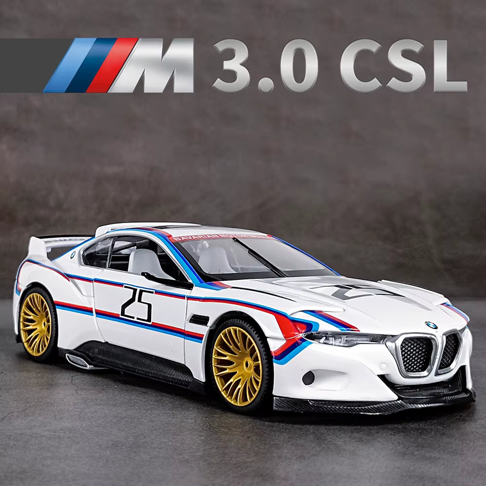 1:24 BMW M4 GT3 Alloy Sports Car Model Diecast Metal Toy Car Vehicles Model Simulation Sound and Light Collection Childrens Gift