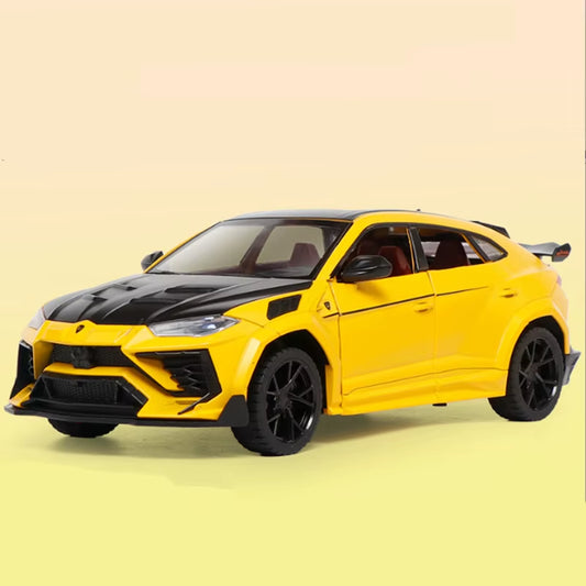 1:24 URUS SUV Alloy Modified Sports Car Model Diecast Metal Off-Road Vehicle Model Simulation Sound and Light Childrens Toy Gift