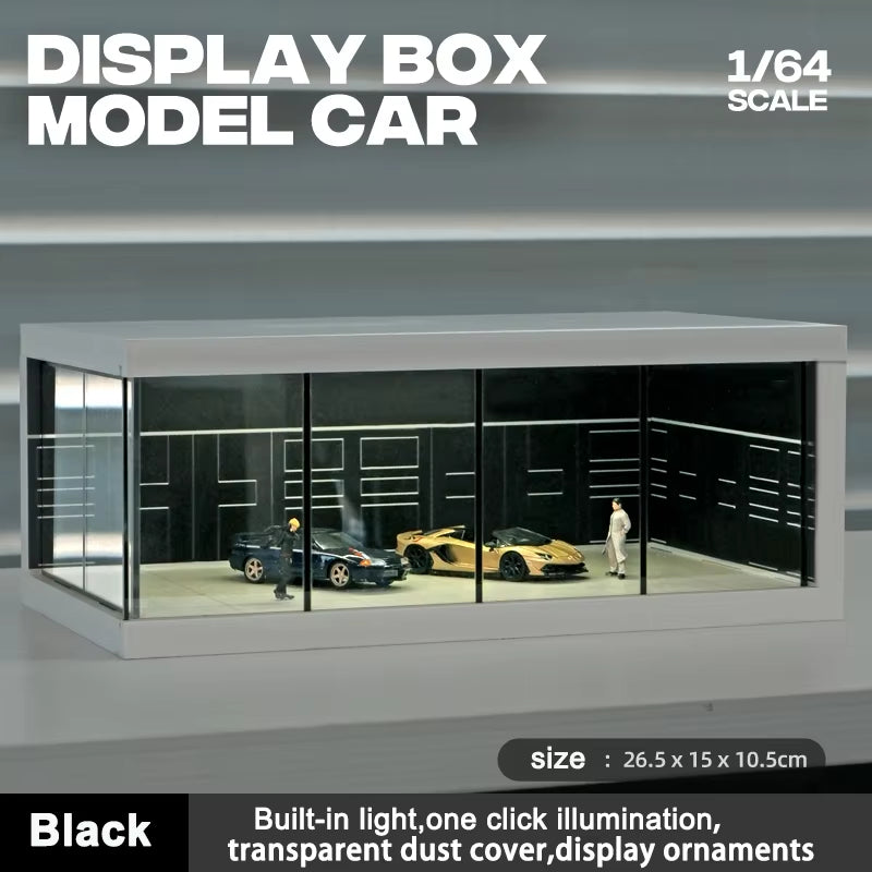 1/64 Model Parking Space Car Parking Space with Lights Simulated Decoration Scene (Figures and Cars Not Included)