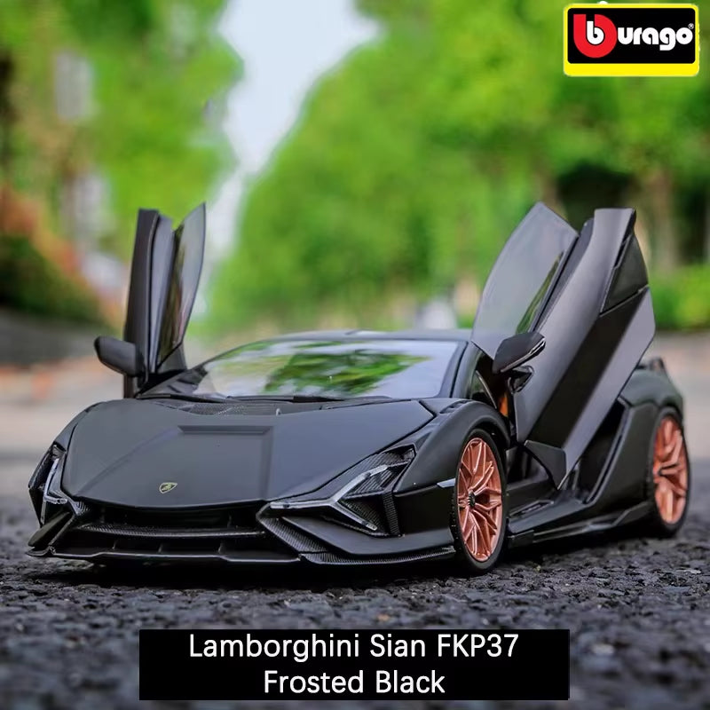 1:18 Lamborghini Car Model Lightning Sian FKP37 Supercar Car Model Alloy Vehicles Simulation Collectible Ornaments Gifts