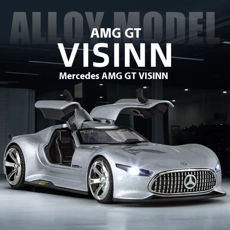 1:32 Mercedes Benz AMG Vision GT Supercar Alloy Metal Diecast Car Model Sound & Light Simulation Collectibles Gift for Boyfriend