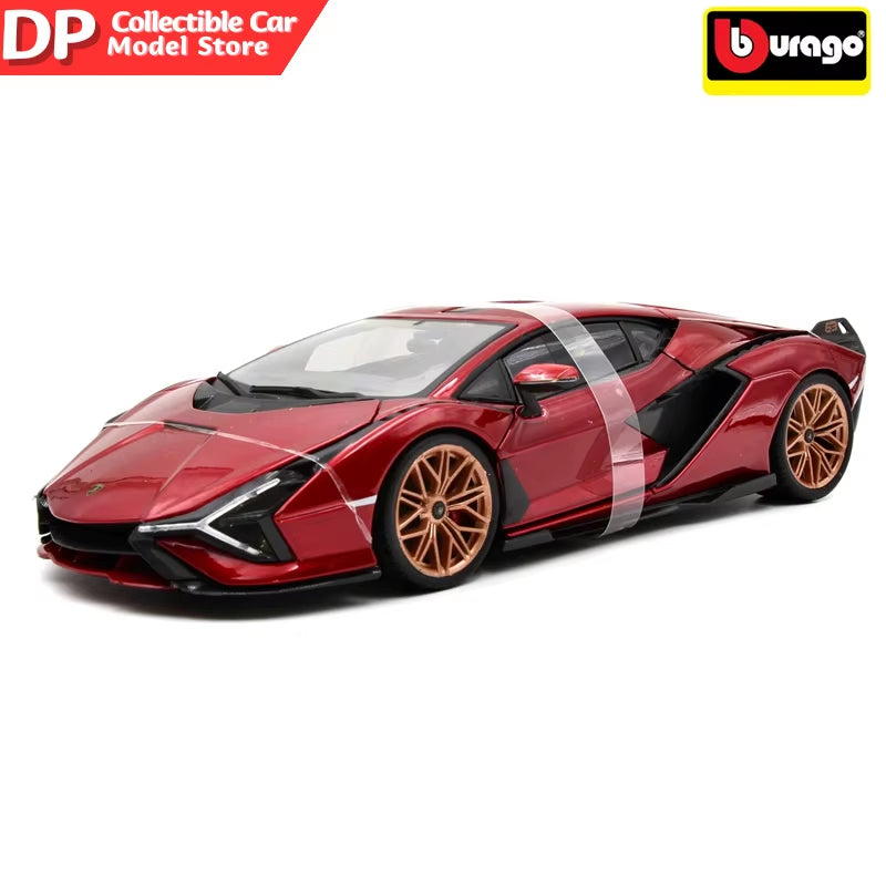 1:18 Lamborghini Car Model Lightning Sian FKP37 Supercar Car Model Alloy Vehicles Simulation Collectible Ornaments Gifts