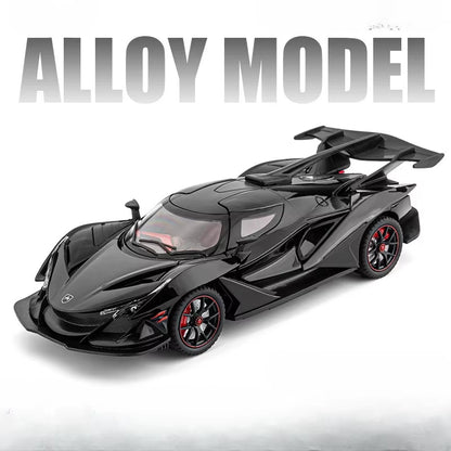 1/24 Scale Apollo IE Toys Car Models Alloy Diecast with Sound Light Pull Back Vehicles Models for Boys Birthday Gifts