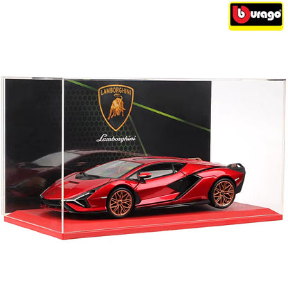 1:18 Lamborghini Car Model Lightning Sian FKP37 Supercar Car Model Alloy Vehicles Simulation Collectible Ornaments Gifts