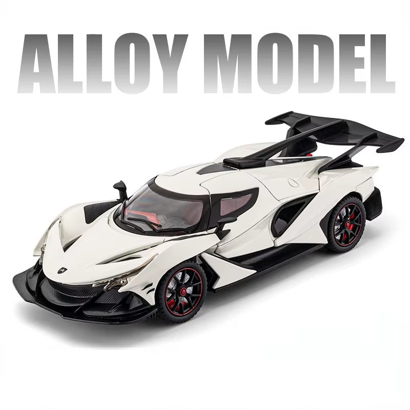 1/24 Scale Apollo IE Toys Car Models Alloy Diecast with Sound Light Pull Back Vehicles Models for Boys Birthday Gifts