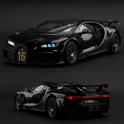 1:18 Scale Bugatti Chiron Alloy Car Model with Lights & Sounds - Ideal Gift for Car Lovers & Kids - Authentic Replica