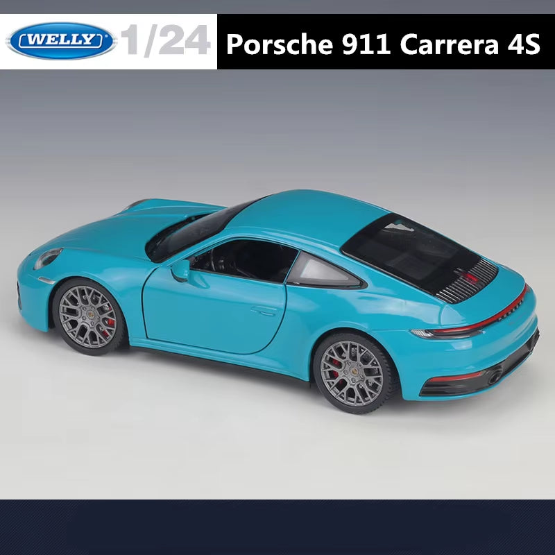 1:24 Porsche 911 Carrera 4S Coupe Alloy Sports Car Model Diecasts Metal Toy Vehicles Car Model Simulation Childrens Gifts