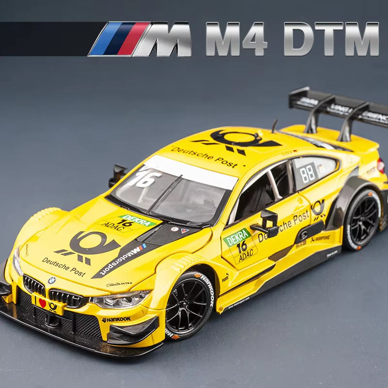 1:24 BMW M4 GT3 Alloy Sports Car Model Diecast Metal Toy Car Vehicles Model Simulation Sound and Light Collection Childrens Gift