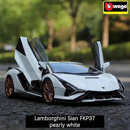 1:18 Lamborghini Car Model Lightning Sian FKP37 Supercar Car Model Alloy Vehicles Simulation Collectible Ornaments Gifts