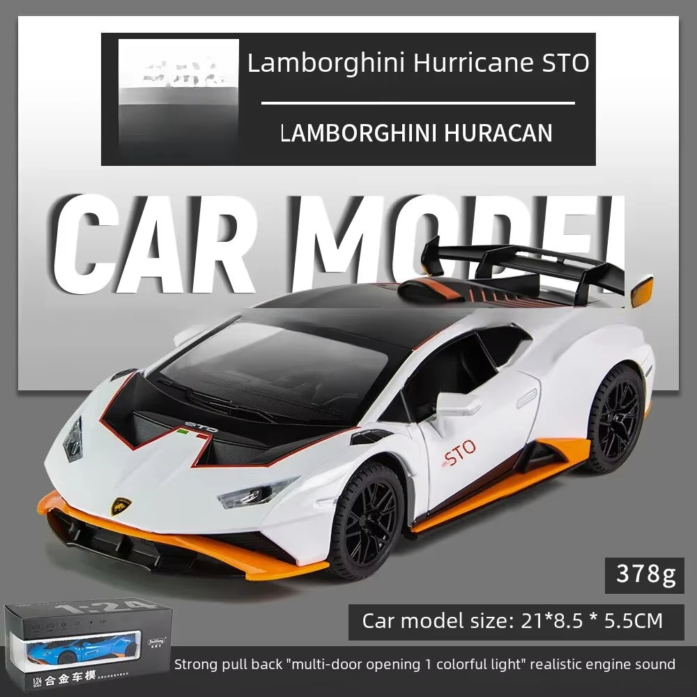 1:24 Scale Lamborghini STO Alloy Model Car - Ultimate Supercar Replica for Collectors - Precise Detailing, High-End Craftsmanshi